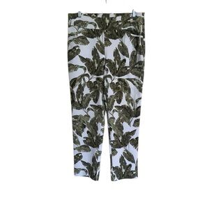 Chico's Green Leaf Print Chinos